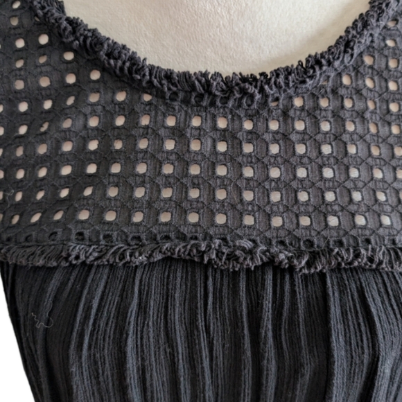 ❌Tommy Bahama Black Eyelet Cover-up Gauze Dress| Size Small | Boho Summer Beach - Picture 8 of 9